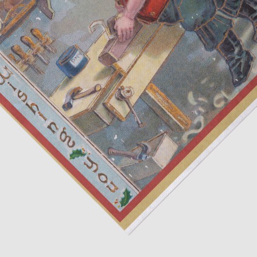  Sinterklaas aan zijn bureau Tissuepapier (Detail)