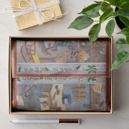  Sinterklaas aan zijn bureau Tissuepapier (Geschenk)