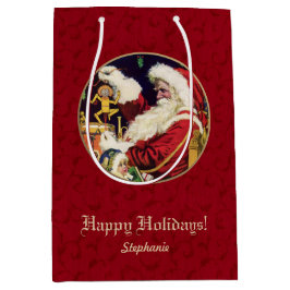 Sinterklaas, Aangepaste Naam Kerst Medium Cadeauzakje