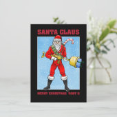 Sinterklaas' Actietijd Feestdagenkaart (Staand voorkant)