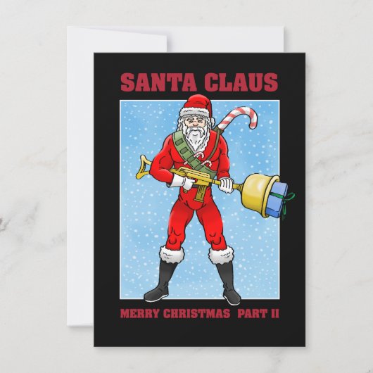 Sinterklaas' Actietijd Feestdagenkaart (Voorkant)