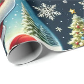 Sinterklaas afgebeeld in verschillende vreugdevoll cadeaupapier (Rol Hoek)