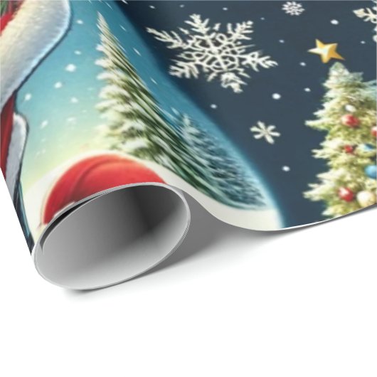 Sinterklaas afgebeeld in verschillende vreugdevoll cadeaupapier (Rol Hoek)