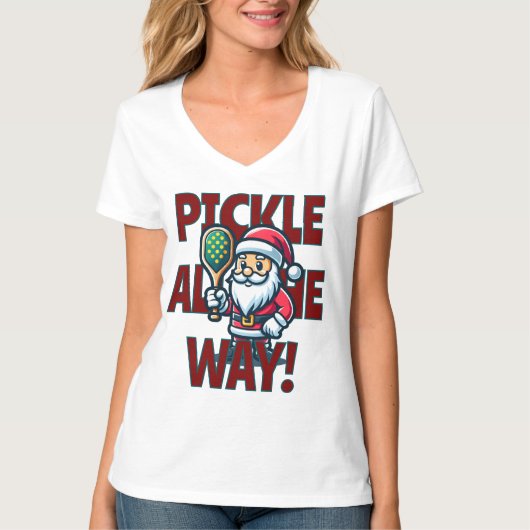 Sinterklaas augurk helemaal! Pickleball Mascot T-shirt (Voorkant)
