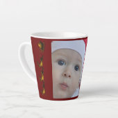 Sinterklaas Baby Foto Kerstmis Latte Mok (Linkerhoek)