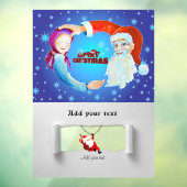 Sinterklaas Baby Meisje Illustratie Sterrensneeuw Raamsticker (Vel 3)