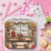 Sinterklaas begroeting vanaf het vliegveld papieren bordje (Feest)