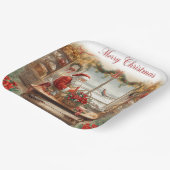 Sinterklaas begroeting vanaf het vliegveld papieren bordje (Gebogen)