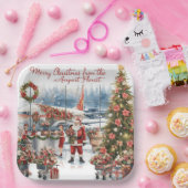 Sinterklaas begroeting vanaf het vliegveld papieren bordje (Feest)