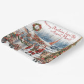 Sinterklaas begroeting vanaf het vliegveld papieren bordje (Gebogen)