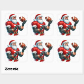 Sinterklaas bereidt zich voor op een spel met een  vierkante sticker (Vel)
