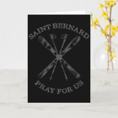 Sinterklaas Bernard Van Montjoux Sneeuw Ski Cadeau Kaart (Gele Bloem)