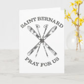 Sinterklaas Bernard Van Montjoux Sneeuw Ski Cadeau Kaart (Gele Bloem)