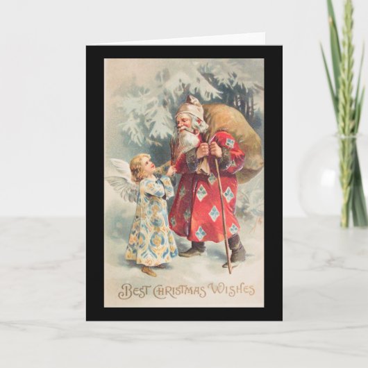 Sinterklaas beste kerstwens Vintage Feestdagen Kaart (Voorkant)