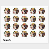 Sinterklaas' Bichon Frise #2 Ronde Sticker (Vel)