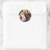 Sinterklaas' Bichon Frise #2 Ronde Sticker (Tas)