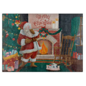 Sinterklaas bij open vuur snijplank (Voorkant)