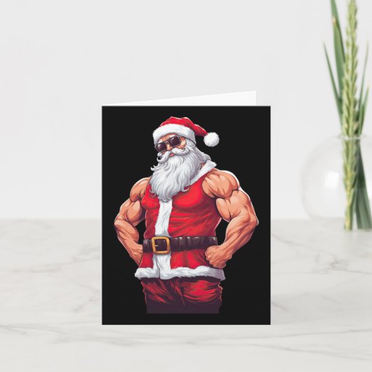 Sinterklaas Bodybuilding Fitness Gym Chri Kaart (Voorkant)