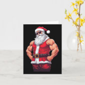 Sinterklaas Bodybuilding Fitness Gym Chri Kaart (Gele Bloem)