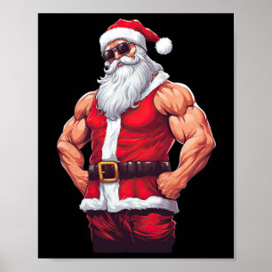 Sinterklaas Bodybuilding Fitness Gym Chri Poster