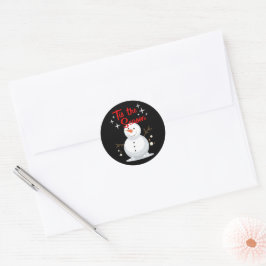 Sinterklaas & Boom Magie – Kerststickers & Uitnodi Ronde Sticker