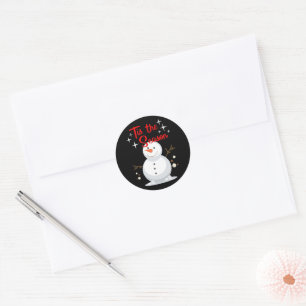 Sinterklaas & Boom Magie – Kerststickers & Uitnodi Ronde Sticker