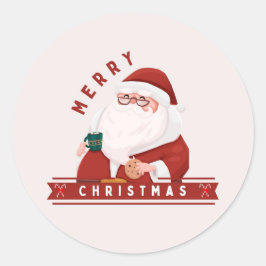 Sinterklaas & Boom Magie – Kerststickers & Uitnodi Ronde Sticker