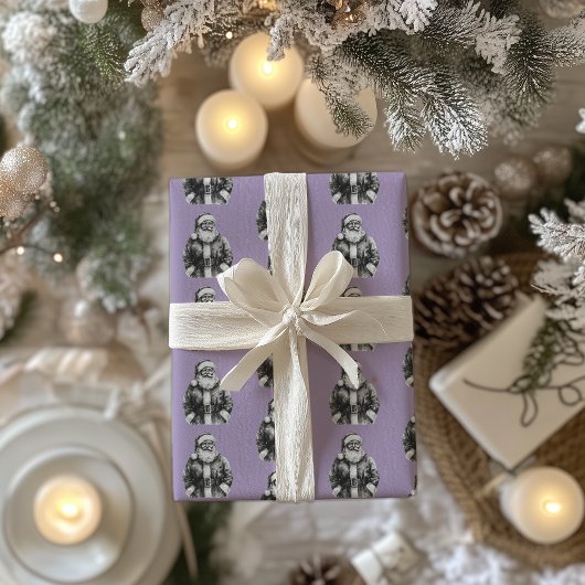  Sinterklaas Bord Paarse Cadeaupapier