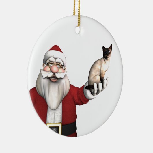 Sinterklaas brengt een Siamese katten mee Keramisch Ornament (Rechts)