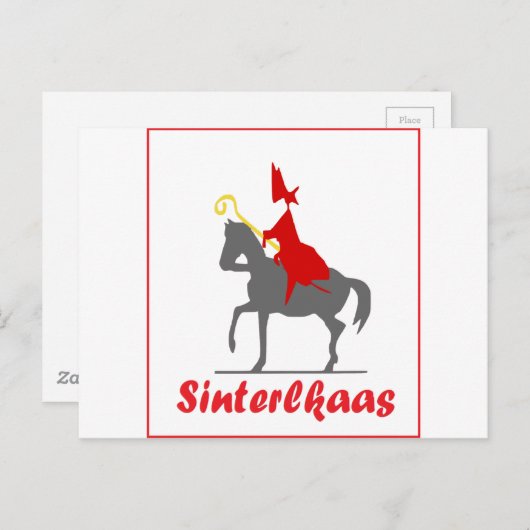 Sinterklaas Briefkaart (Voorkant / Achterkant)