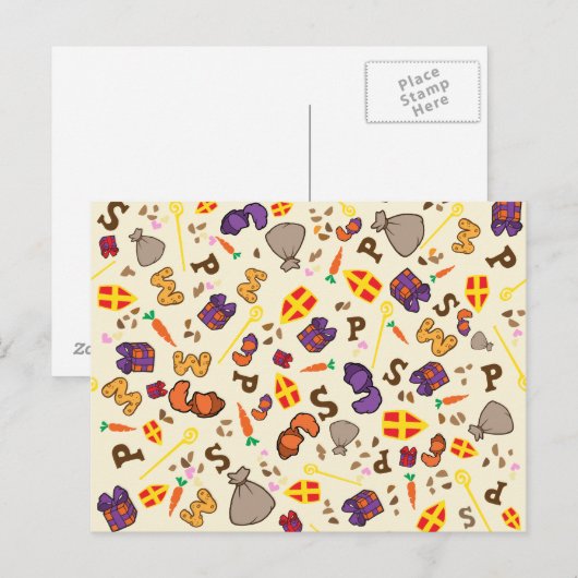 Sinterklaas Briefkaart (Voorkant / Achterkant)