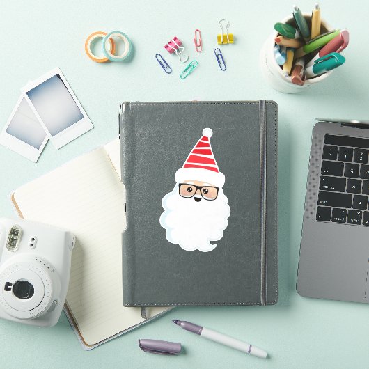 Sinterklaas, bril, hipster, kerstman sticker (iPad Cover)