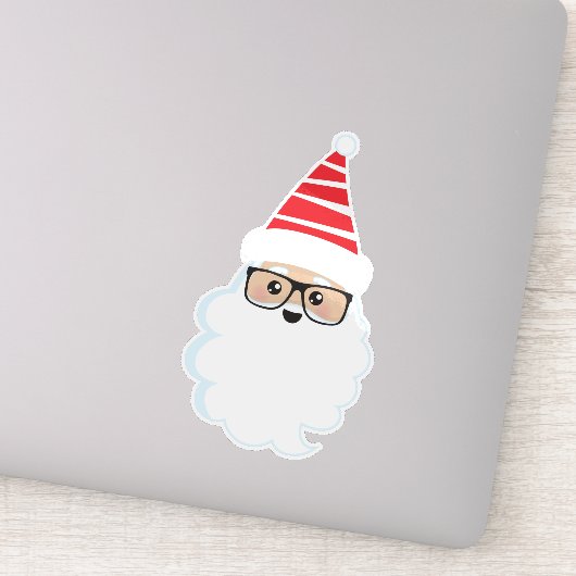 Sinterklaas, bril, hipster, kerstman sticker (Detail)