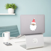 Sinterklaas, bril, hipster, kerstman sticker (Laptop op bureau)