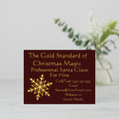 Sinterklaas Business Post Kaart Gold Foil (Staand Voorkant)