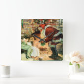 Sinterklaas Cadeaus leveren Vierkante Klok (Huis)