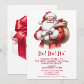 Sinterklaas Cadeaus Rode Partij Kaart (Voorkant / Achterkant)