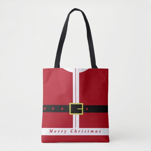 Sinterklaas Canvas tas Vrolijk Kerstfeest (Voorkant)