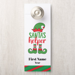 Sinterklaas Cartoon Elf Trekkast Elf Deurhanger
