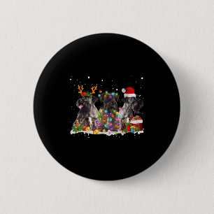 Sinterklaas Cesky Terrier Hond Mooie Rendier Kerst Ronde Button 5,7 Cm