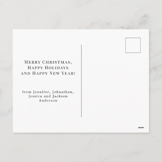 Sinterklaas Classic Kerstblauw Aangepast Feestdagenkaart (Achterkant)