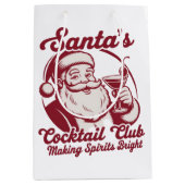 Sinterklaas Cocktail Club Grappige Kerst Vakantie  Medium Cadeauzakje (Voorkant)
