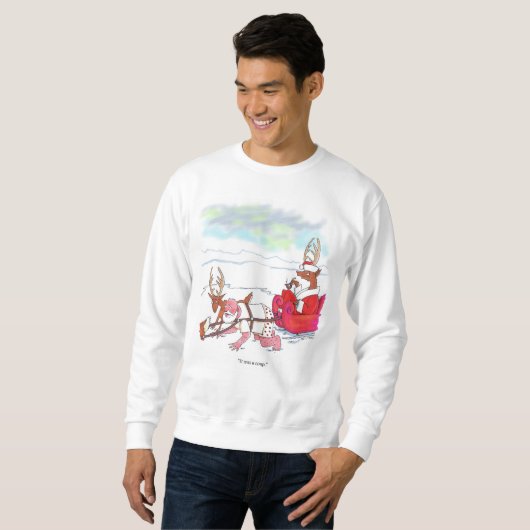 Sinterklaas Coup mannen wit sweatshirt (Voorkant volledig)