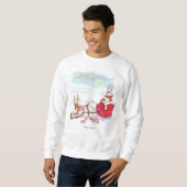 Sinterklaas Coup mannen wit sweatshirt (Voorkant volledig)