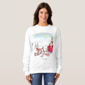 Sinterklaas Coup vrouwen wit sweatshirt (Voorkant volledig)
