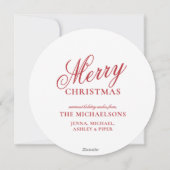 Sinterklaas Decorteert een boom met zijn bos voor Feestdagenkaart (Achterkant)