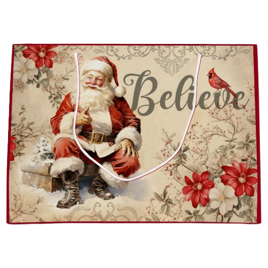 Sinterklaas Decoupage Ephemera Groot Cadeauzakje (Voorkant)