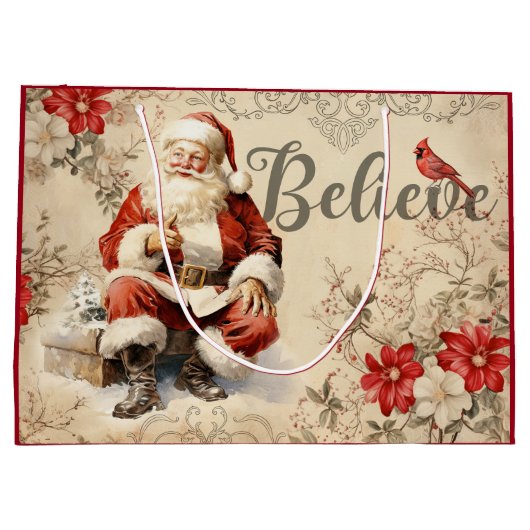 Sinterklaas Decoupage Ephemera Groot Cadeauzakje (Achterkant)