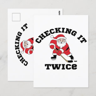 Sinterklaas die controleert het twee keer briefkaart