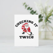 Sinterklaas die controleert het twee keer briefkaart (Staand voorkant)